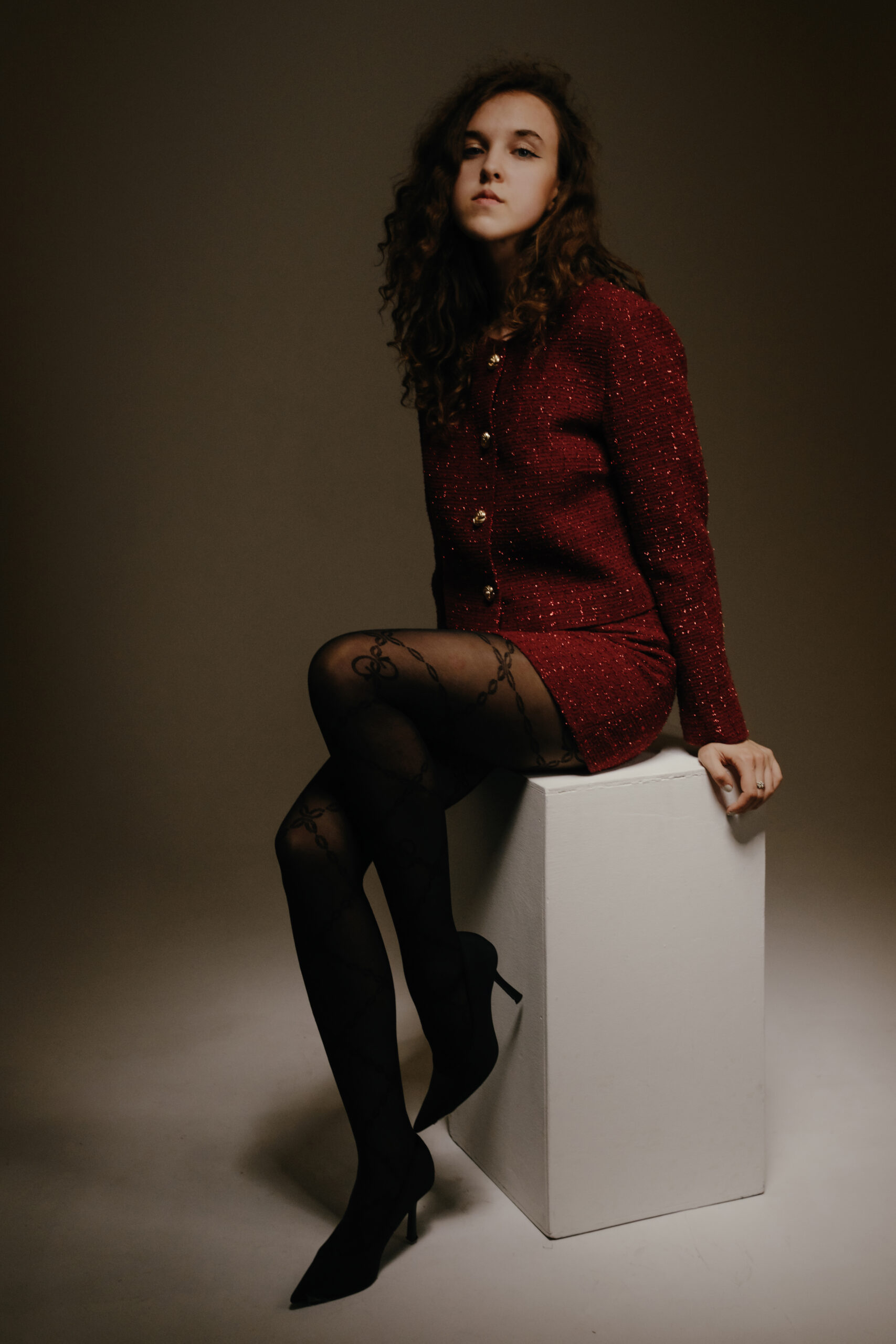 Твідовий бордовий жакет - Зображення 4